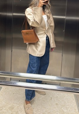 Champagne Structured Blazer 