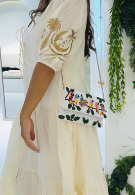 Hand Made Beaded Bag with Strap