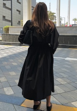 Sisly Black Trench Coat