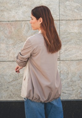 Beige in Two Tone Blazer