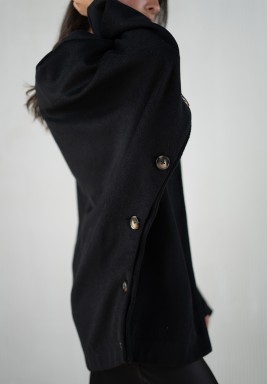 Black Buttoned Cardigan