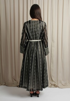 Black and White Waist Tie Set 