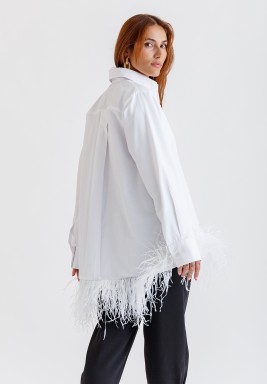White Feather Long Shirt 