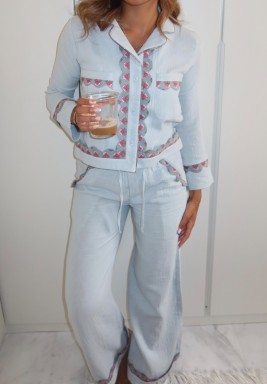 Ice Blue Three-Piece Set 