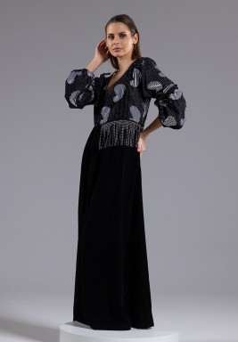 Lunar Eclipse Black Velvet Kaftan