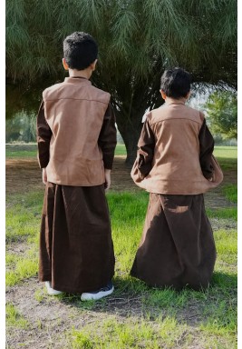 Dark Brown Dishdasha Set 