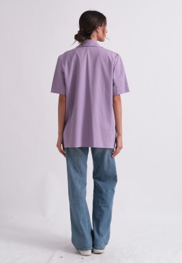 Purple Half-Sleeve Blazer