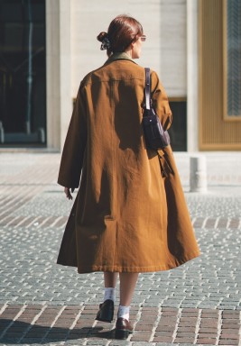 Camel Barn Jacket & Dress Set 
