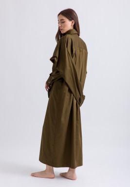 Khaki Scarf Kaftan