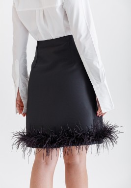 Black Feather Skirt 