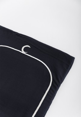 Dark Blue Embroidered Prayer Matt