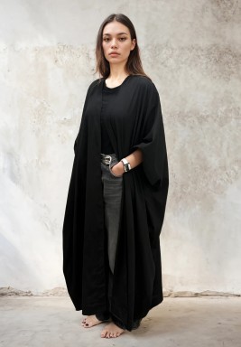 Black The Easy Bisht