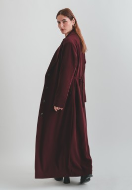 Burgundy Maxi Blazer