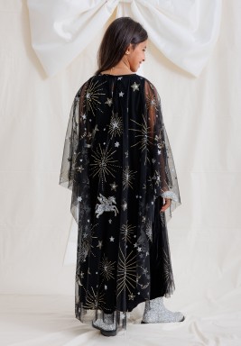 Black Tulle Sparkling Kaftna 