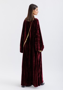 Lubdah Velvet Burgandy Daraa