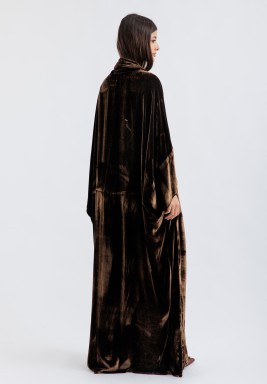 Chocolate Velvet kimono Bisht