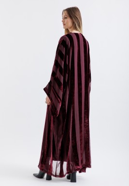 Wrap Velvet Burgundy Kaftan