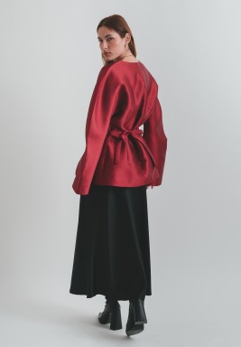 Burgundy Structured Blazer