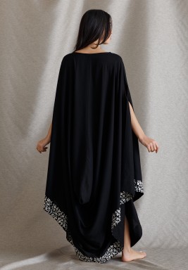 Black Kaftan with Gold Embroidery