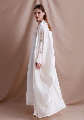 Butter Yellow Satin Bisht Set