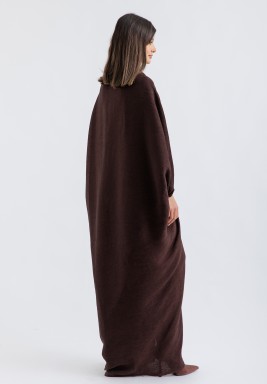 Brown Draped Kaftan