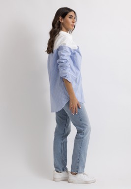 Striped Blouse Dress 