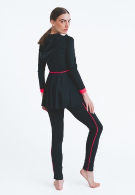 Black & Red Islamic Swimsuit 