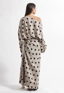 Beige Pol-Ka Dot Summer Set