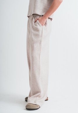 Beige Knit Pants