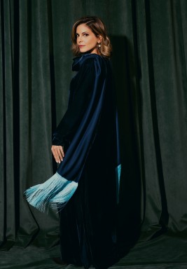 Teal Kaftan with scarf