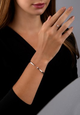 Dual Essence Bangle Set - Silver