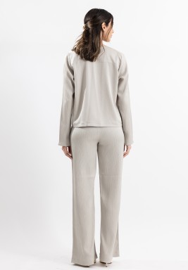 Grey Silk Cardigan