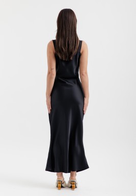 Satin Black Dress