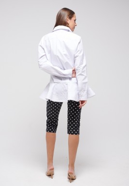 White Peplum Shirt 