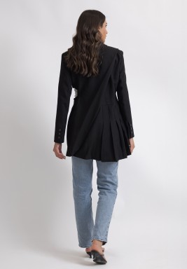 Black Twisted Blazer 