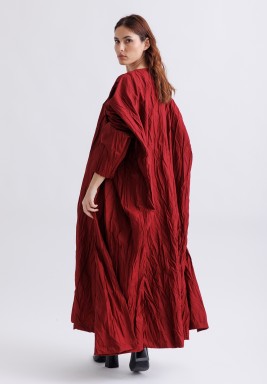 Dark Red Crinkled Cotton Set