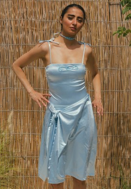Metallic Swimsuit -Light Blue