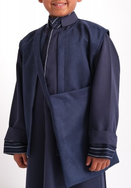Navy Suede Gargean Bag