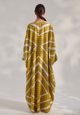 Hand-embroidered Abaya Set with Sleeveless Top And Wrap Skirt