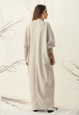 Beige Suede Kaftan 