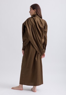 Light Brown Scarf Kaftan