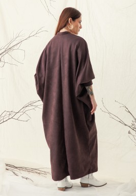 Dark Brown Suede Kaftan