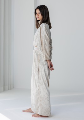 Cream Velvet Kaftan 