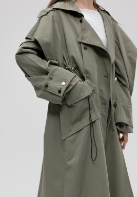 Olive Oversized Summer Trench