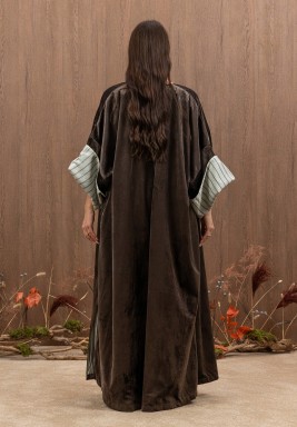 Dark Caramel Bisht Set