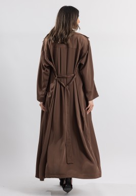 Brown Trench Coat Set 