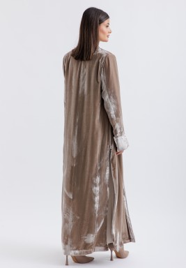 Taupe Velvet long Blazer