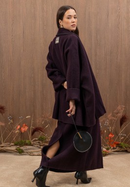 Purple Trimmed Leather Set