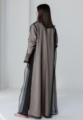 Cream & Black Organza Set 