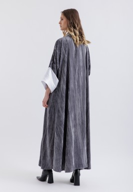 Signature Velvet Grey With Yellow Embroidery